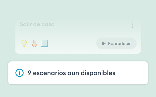 Escenarios disponibles - Tydom 4.7